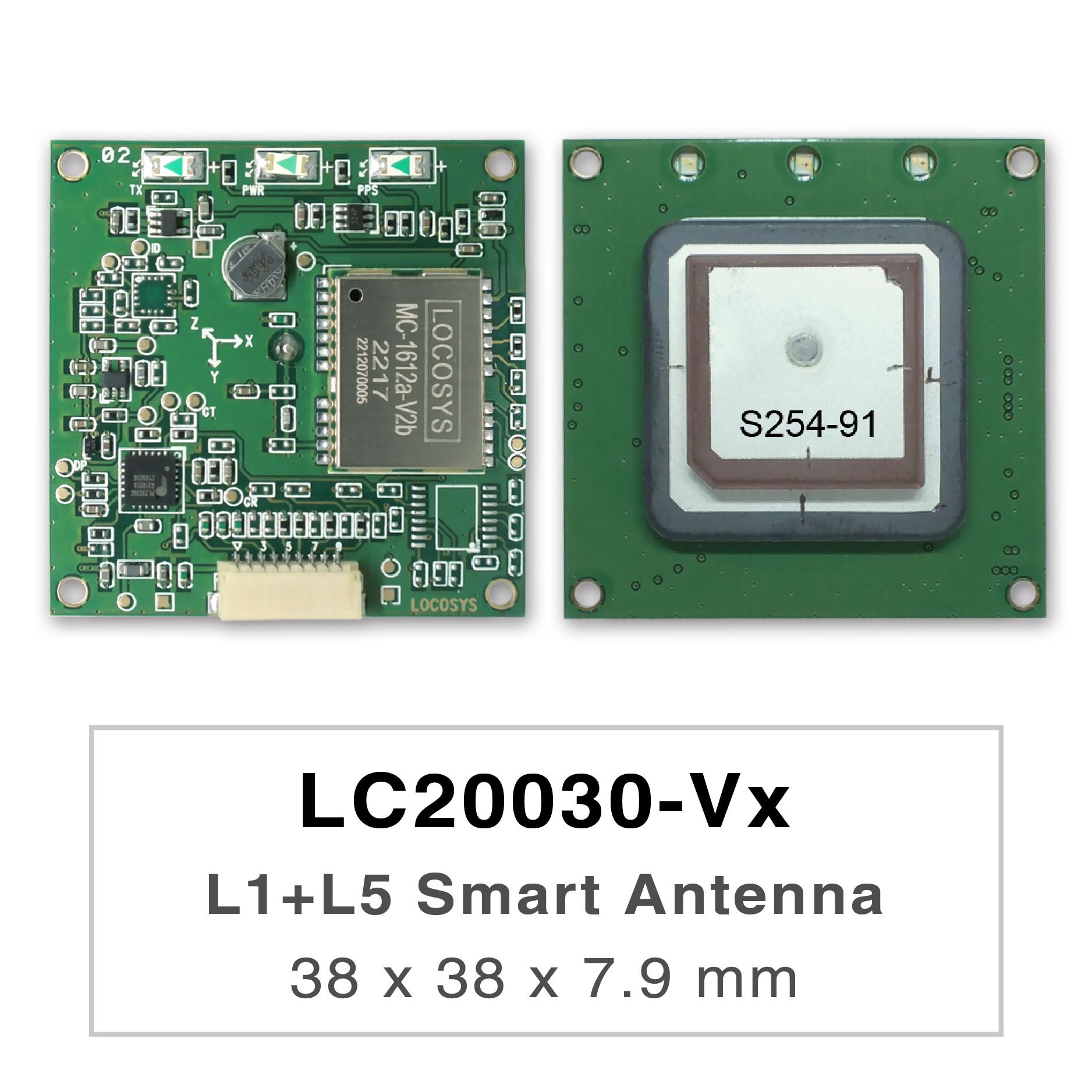 LC2003x-Vxシリーズ製品は高性能のデュアルバンドGNSSスマートアンテナモジュールで、